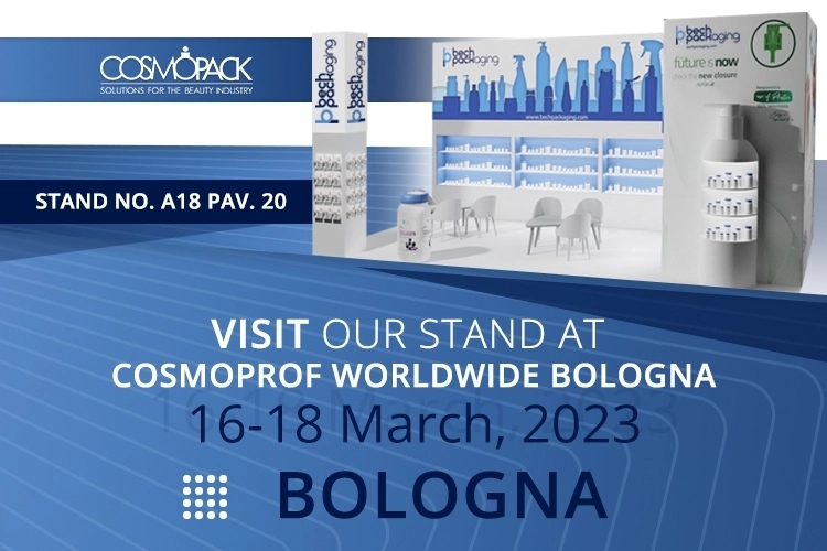 Wir laden Sie vom 16. bis 18. März zur Cosmopack-Messe in Bologna ein